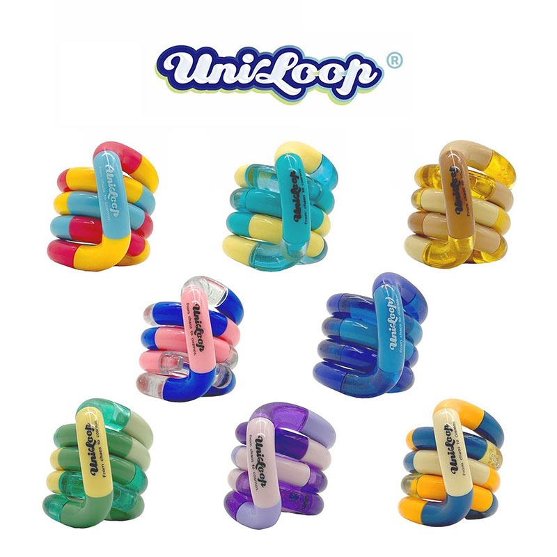 ของแท้พร้อมส่ง UniLoop Tangle Twister ของเล่นคลายเครียด ADHD ฝึกสมาธินิ้วมือ สีสวยหลายสี พกพาสะดวก ของเล่นบิดคลายกังวล