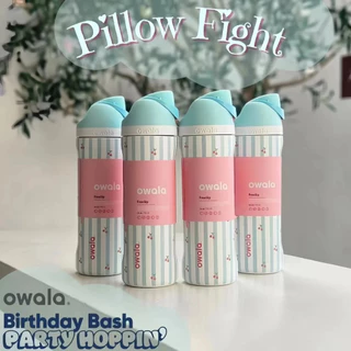 Owala FreeSip 24/32oz Pillow Fight Original – ขวดสแตนเลส 304 สุญญากาศ ดื่มได้2แบบ รุ่นลิมิเต็ด สีฟ้า sky รองรับ COD