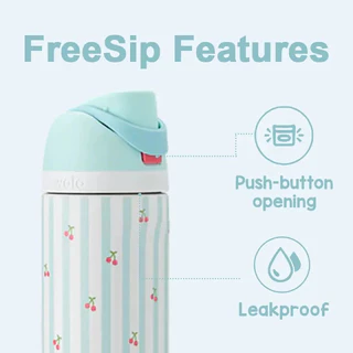 Owala FreeSip 24/32oz Pillow Fight Original – ขวดสแตนเลส 304 สุญญากาศ ดื่มได้2แบบ รุ่นลิมิเต็ด สีฟ้า sky รองรับ COD