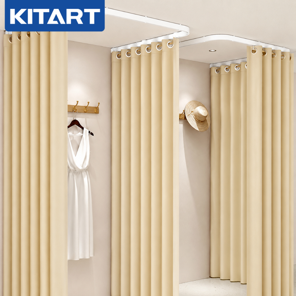 KITART รางม่านติดเพดาน รางม่านกั้นห้อง รางม่านโค้งงอได้ 3-5 เมตร DIY ตัดได้ ติดตั้งง่าย