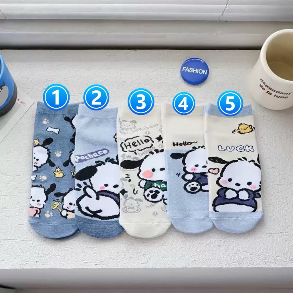 !!!พร้อมส่ง!!! ถุงเท้าผ้าฝ้าย ลายการ์ตูน pochoco สำหรับผู้หญิงและผู้ชาย ใส่สบาย นุ่ม ถุงเท้าเกรดดี ลายลิขสิทธิ์