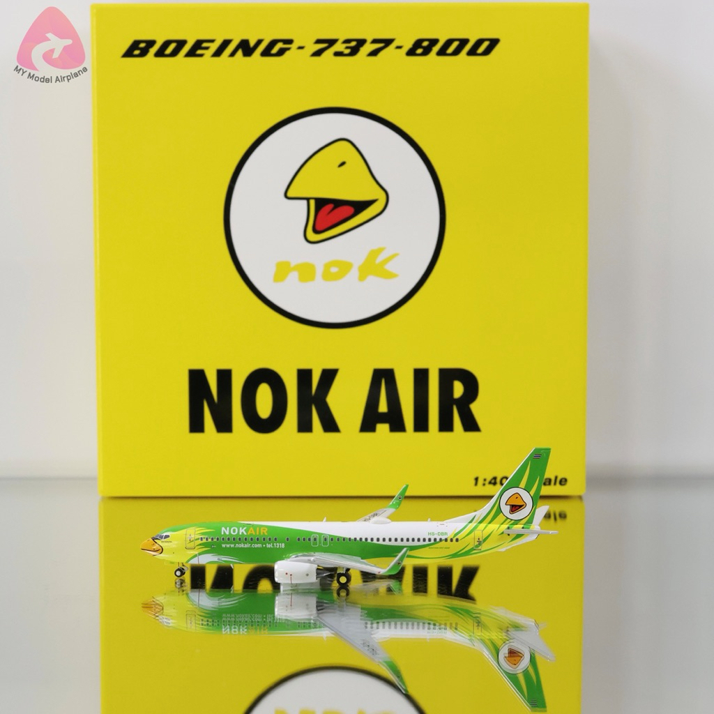 โมเดลเครื่องบิน  Nok Air B737-800 HS-DBR "Nok Yoknapha" [PM62516] Panda Model 1:400 [พร้อมส่ง]