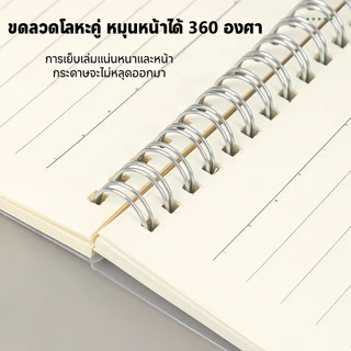 สมุดโน๊ตสันห่วง แนวตั้ง มินิมอล ปกใส A5 B5 A4 มีเส้น เส้นกริด ตาราง สมุดสไตค์มูจิ สมุดจดบันทึก notebook muji