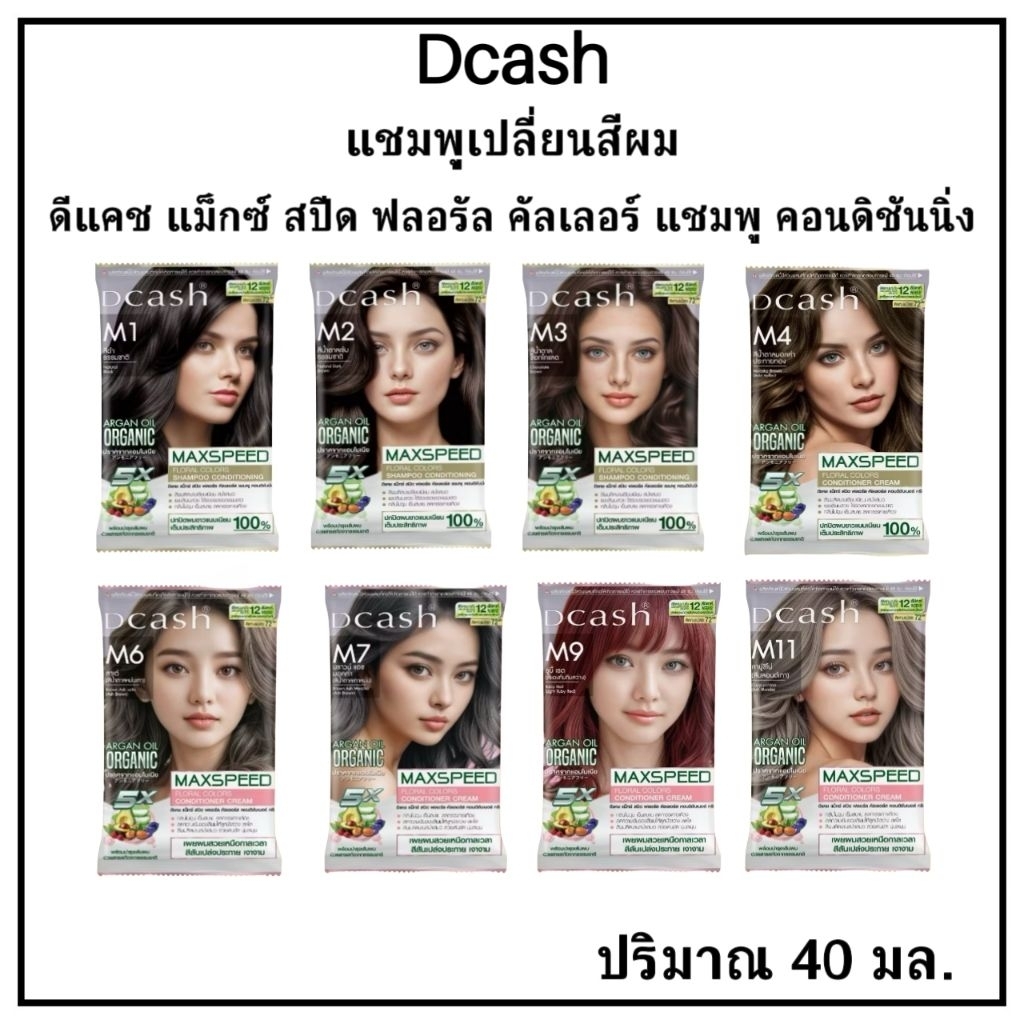 Dcash ดีแคช แม็กซ์ สปีด แชมพูเปลี่ยนสีผม ปริมาณ40 มล.
