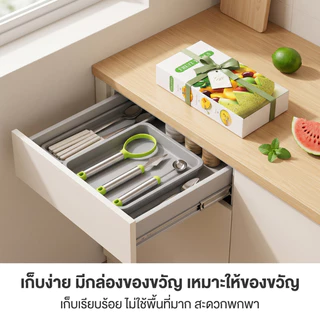 ชุดแกะสลักผลไม้สแตนเลส 3 ชิ้น มัลติฟังก์ชัน ตักคว้านเมล็ดได้ เหมาะแกะสลักผลไม้ใช้ในครัวเรือน