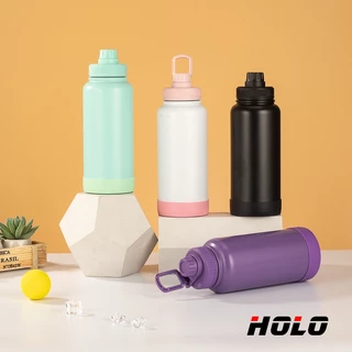 HOLO แก้วน้ำสแตนเลส 304 ความจุขนาดใหญ่ 1000ml สีไล่ระดับ ง่ายต่อการพกพา
