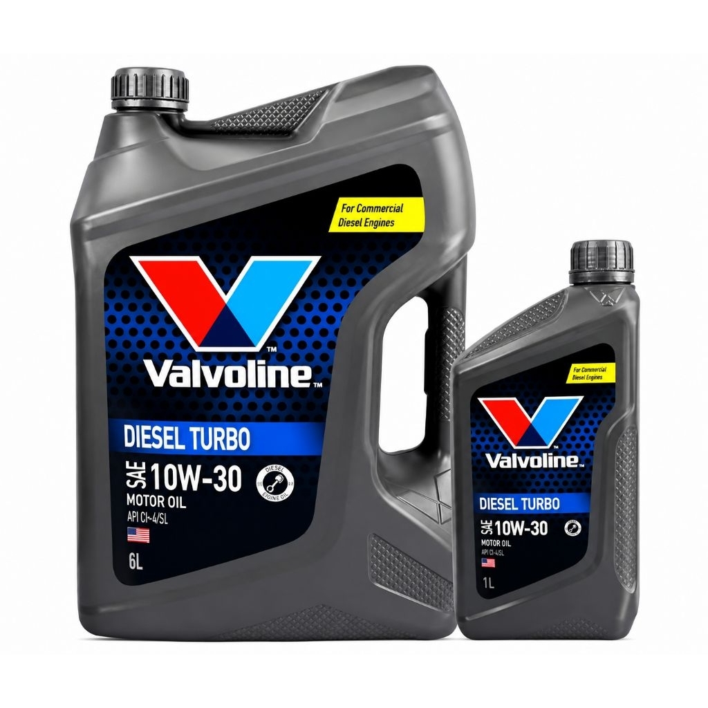 ตรงปกน้ำมันเครื่อง วาโวลีน ดีเซล VALVOLINE DIESEL TURBO 10W-30 กีงสังเคราะห์ **กดเลือกปริมาณ 6 ลิตร / 6+1 ลิตร / 8 ลิตร*