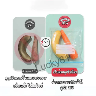 ถุงเก็บผักในตู้เย็น ถุงซิปล็อกถนอมอาหาร เก็บผักผลไม้ กันชื้น กันกลิ่น มีหลายขนาด