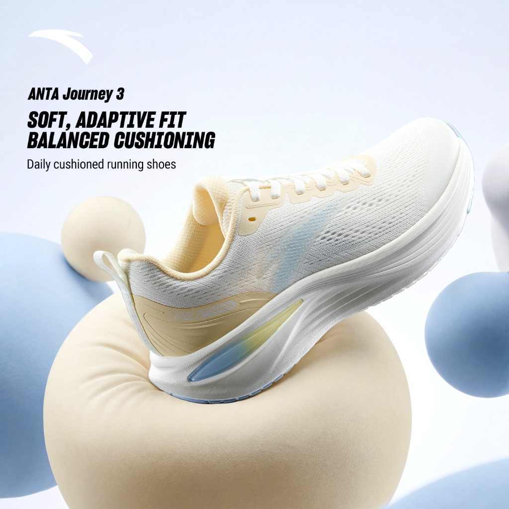 ANTA JOURNEY 3 PG7 รองเท้าวิ่งคุชชั่นผู้หญิง รองเท้ากีฬา 1226B5545 Official Store
