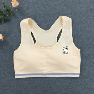 เสื้อกล้ามครอบอกเด็ก ฤดูร้อน อายุ 8-15 ปี วัยเจริญเติบโต ไม่มีปุ่ม ใส่ถอดสะดวก ผ้าสองชั้น แผ่นรองอกถอดได้ สำหรับนักเรียน