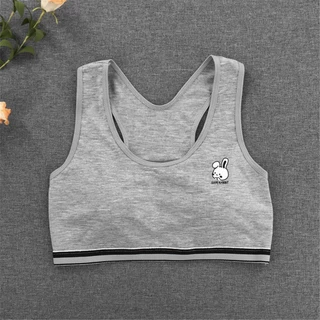 เสื้อกล้ามครอบอกเด็ก ฤดูร้อน อายุ 8-15 ปี วัยเจริญเติบโต ไม่มีปุ่ม ใส่ถอดสะดวก ผ้าสองชั้น แผ่นรองอกถอดได้ สำหรับนักเรียน