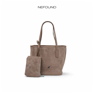 NF25043 NEFOUND กระเป๋า Mini tote รุ่น Bestie bag หนังกลับ Premium ขึ้นทรง พร้อมใบเล็ก