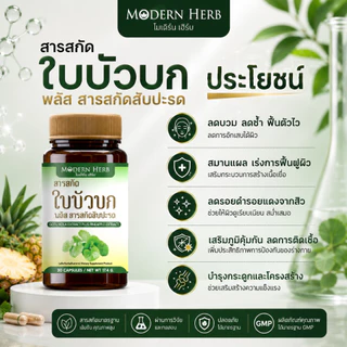 Goto Kola Extract Plus Pineapple ตรา Modern Herb ใบบัวบกสกัด ฟื้นฟูหลังศัลยกรรม ลดบวม บำรุงผิว