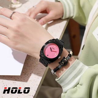 HOLO นาฬิกาข้อมือผู้หญิง น่ารัก โดปามีน นาฬิกากีฬา นักเรียน นาฬิกาควอตซ์