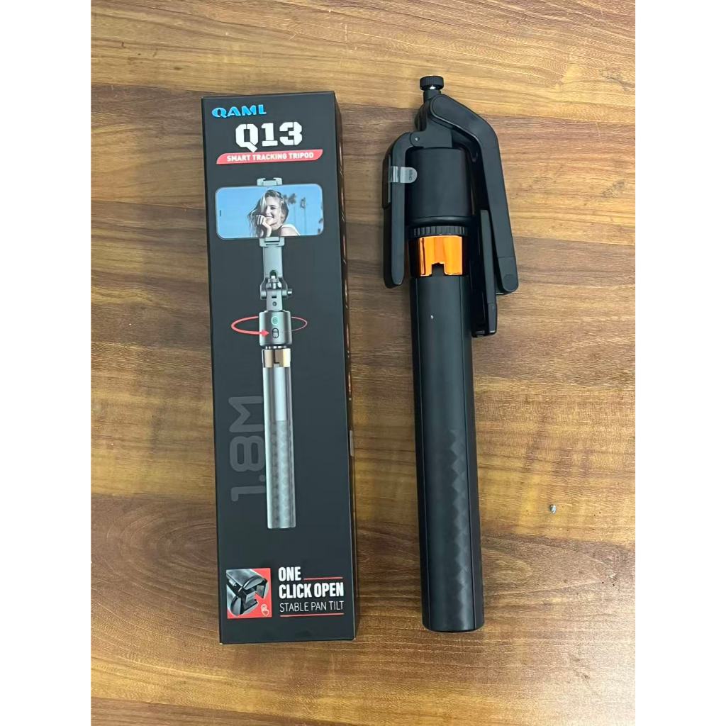 QAML Q13 Gimbal ติดตามใบหน้า AI ขาตั้ง 4 ขา 180cm รีโมทบลูทูธถอดได้ สำหรับถ่ายวีดีโอและไลฟ์สด