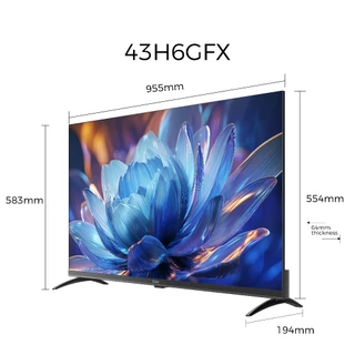 [New]TV Haier 43นิ้ว รุ่น 43H6GFX QLED FHD TV Voice Control WIFI Build in Netflix & You tube/DVB-T2/Google TV