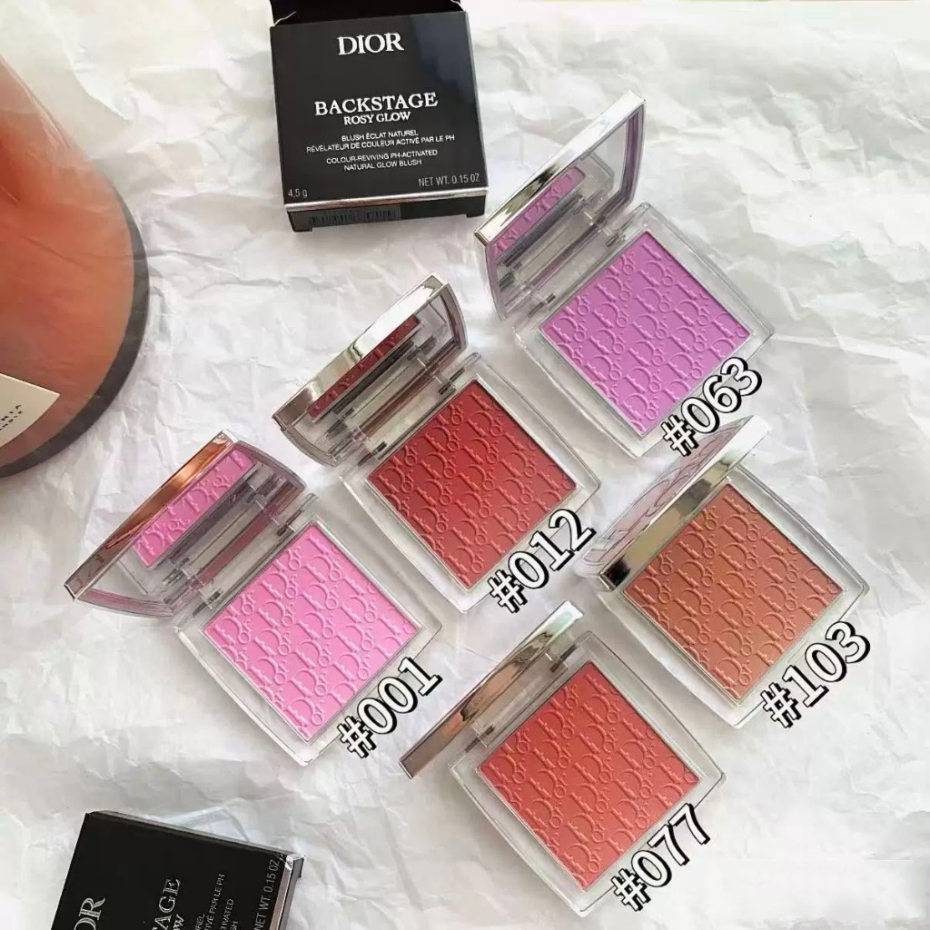 สินค้าแท้ดั้งเดิม💫Dior Backstage Rosy Glow blush & highlighter 2 in 1 สีโรซี่ธรรมชาติ ซีเรียลไลท์