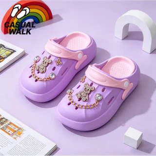 ส่งไวทันใจ🚀CasualWalk✨รองเท้าเด็กผู้หญิง ลายการ์ตูนสุดน่ารัก EVA กันลื่น ใส่สบาย ไม่เมื่อย รองเท้าหัดเดินเด็ก 24-35