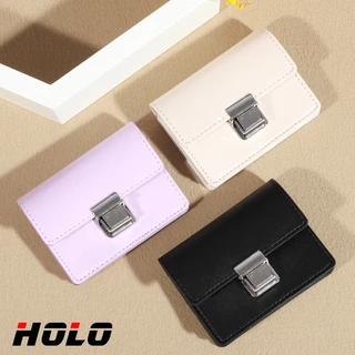 เวอร์ชั่นเกาหลี รุ่นคลาสสิก กระเป๋าสตางค์ ผู้หญิง mini แบบพกพา หัวเข็มขัดโลหะ ins นักเรียน ซองการ์ด
