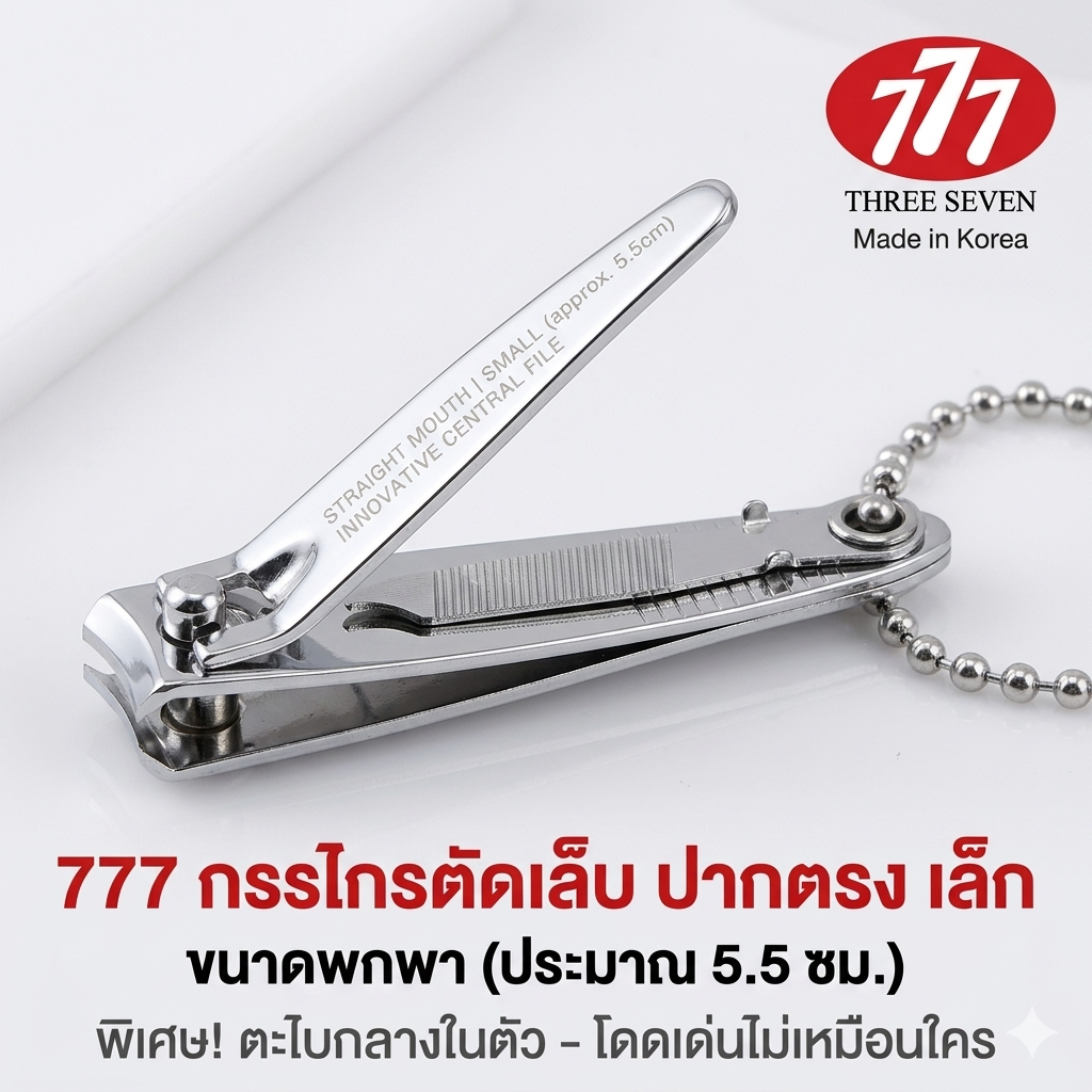 777 กรรไกรตัดเล็บ  สินค้าเกาหลี คุณภาพดีเยี่ยม ไม่เป็นสนิม ของแท้ 100%  **ขนาดใหญ่**