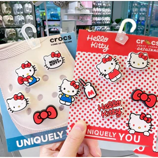 Hello Kittyเครื่องประดับรองเท้า ที่ติดรองเท้า เซ็ต ,ตัวการ์ตูนติดรองเท้า การ์ตูนน่ารัก DIY จิบ บิท