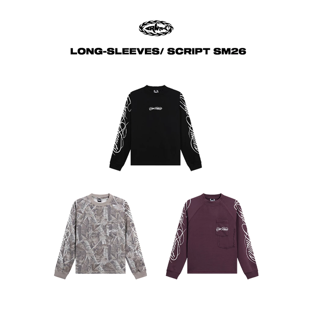 Cruehawts เสื้อยืดแขนยาว / Script Long-sleeves CTL06
