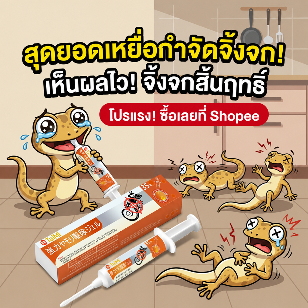🦎 ยาไล่จิ้งจก กำจัดตุ๊กแก 35g ไล่จิ้งจกในบ้าน สูตรสมุนไพร ปลอดภัยต่อเด็กและสัตว์เลี้ยง