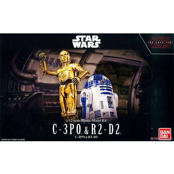 (ส่งด่วนใน กท) Bandai 1/12 C-3PO & R2-D2 (The Last Jedi) 4549660232971 4573102674821 (Plastic Model)