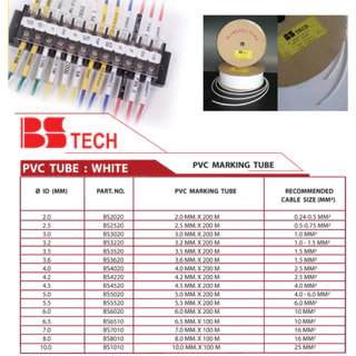แบ่งขายท่อปลอกสายไฟ BS-TECH แบ่งขายเป็นเมตร PVC TUBE BSTECH