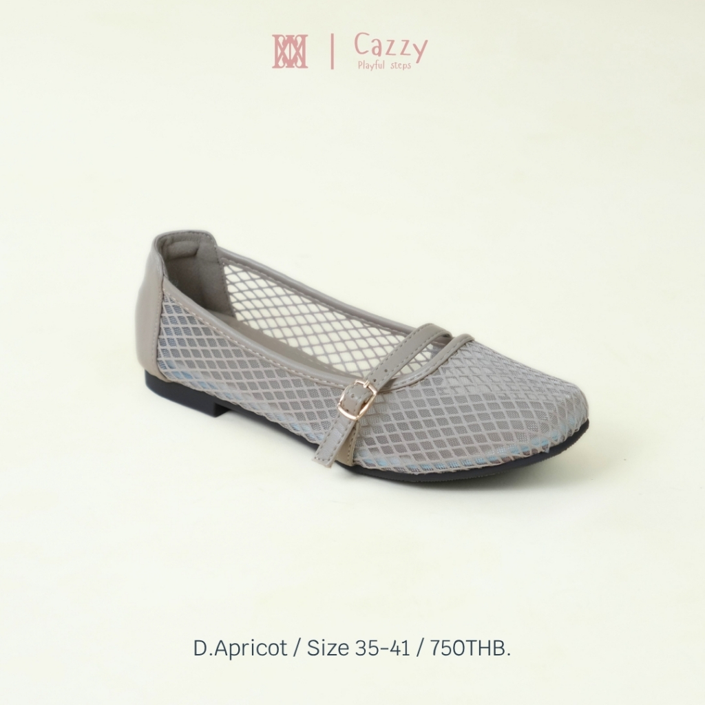 iamJinny JN178 รุ่น Cazzy Mary Jane สีครีมเข้ม
