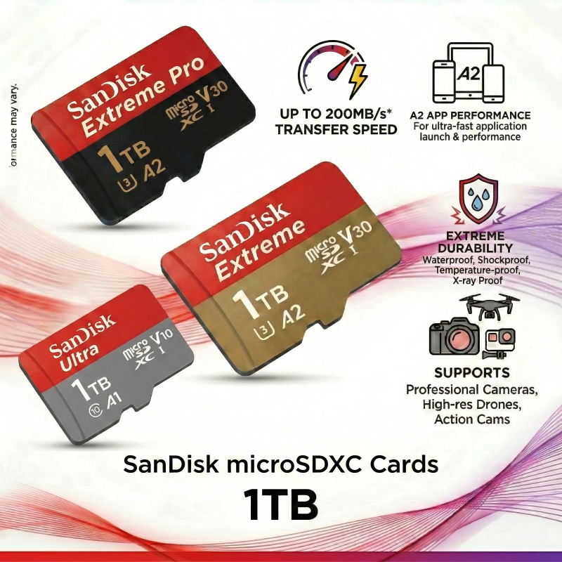 SanDisk Extreme Pro A2 Micro SD Card, Ultimate High Speed Performance, All-round Durable Protection, Professional Storag
