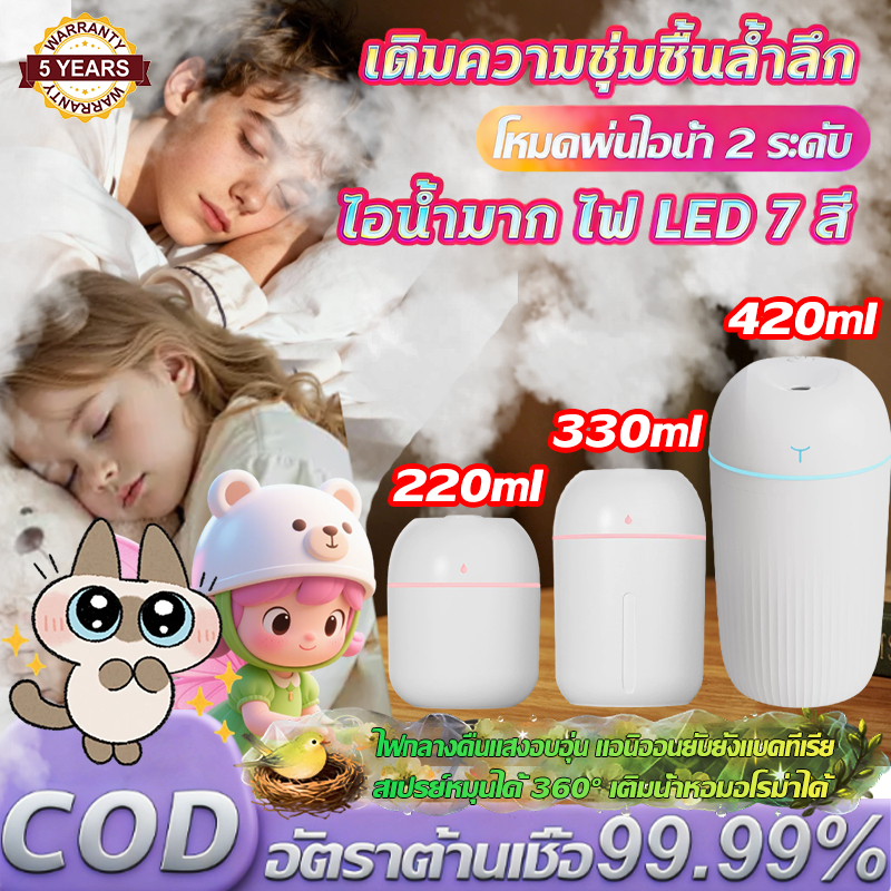 อัตราต้านเชื้อ99.99% เครื่องฟอกอากาศ ทําความชื้น น้ํามันหอมระเหย อัลตราโซนิก ขนาดเล็ก ชาร์จ USB สีขาว สําหรับรถยนต์