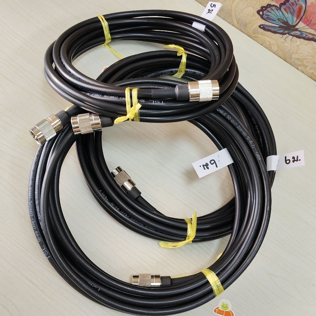 สาย5DFB/TSLสายสัญญาณพร้อมขั้วPL259+PL259