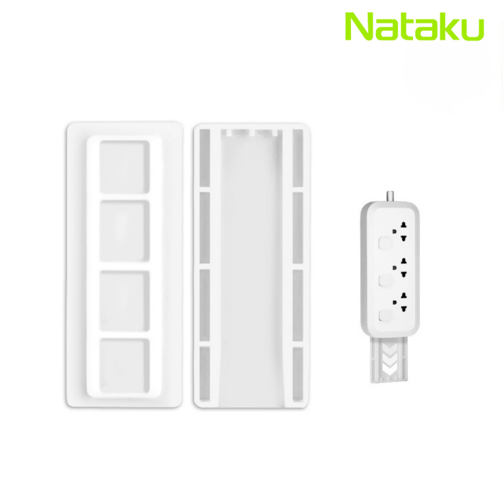 Cheers9 ตัวยึดปลั๊กกับผนัง แผ่นติดปลั๊กไฟ  Power Strip Holder ไม่ต้องเจาะผนัง กาวยึดแน่น ไม่ทิ้งคราบ
