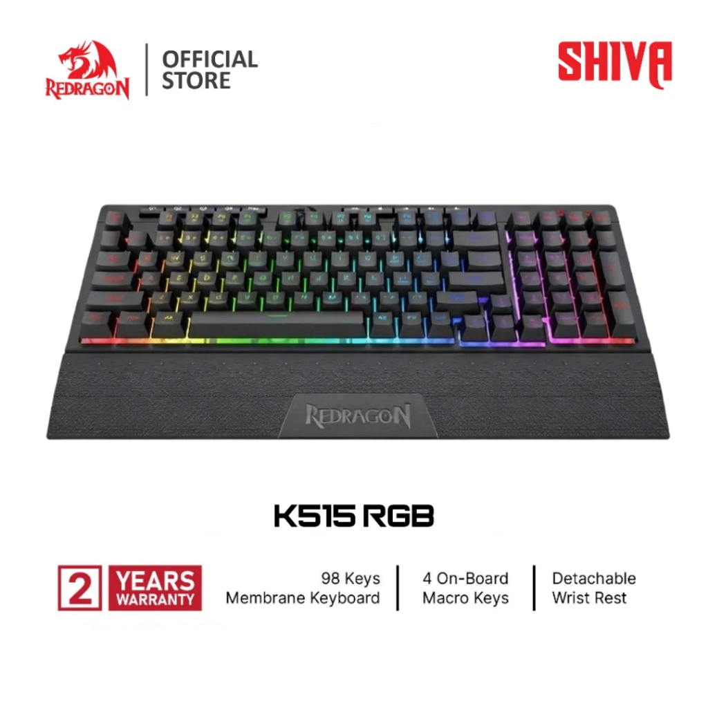 Redragon Iva K515/K515Pro แป้นพิมพ์เกมเมมเบรนแบบมีสาย/ไร้สาย 98 คีย์กลรู้สึก