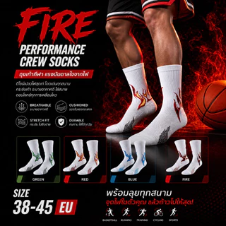 ถุงเท้า ELITE ลายไฟพื้นขาว แบบนุ่ม เหมาะสำหรับออกกำลังกาย เที่ยว