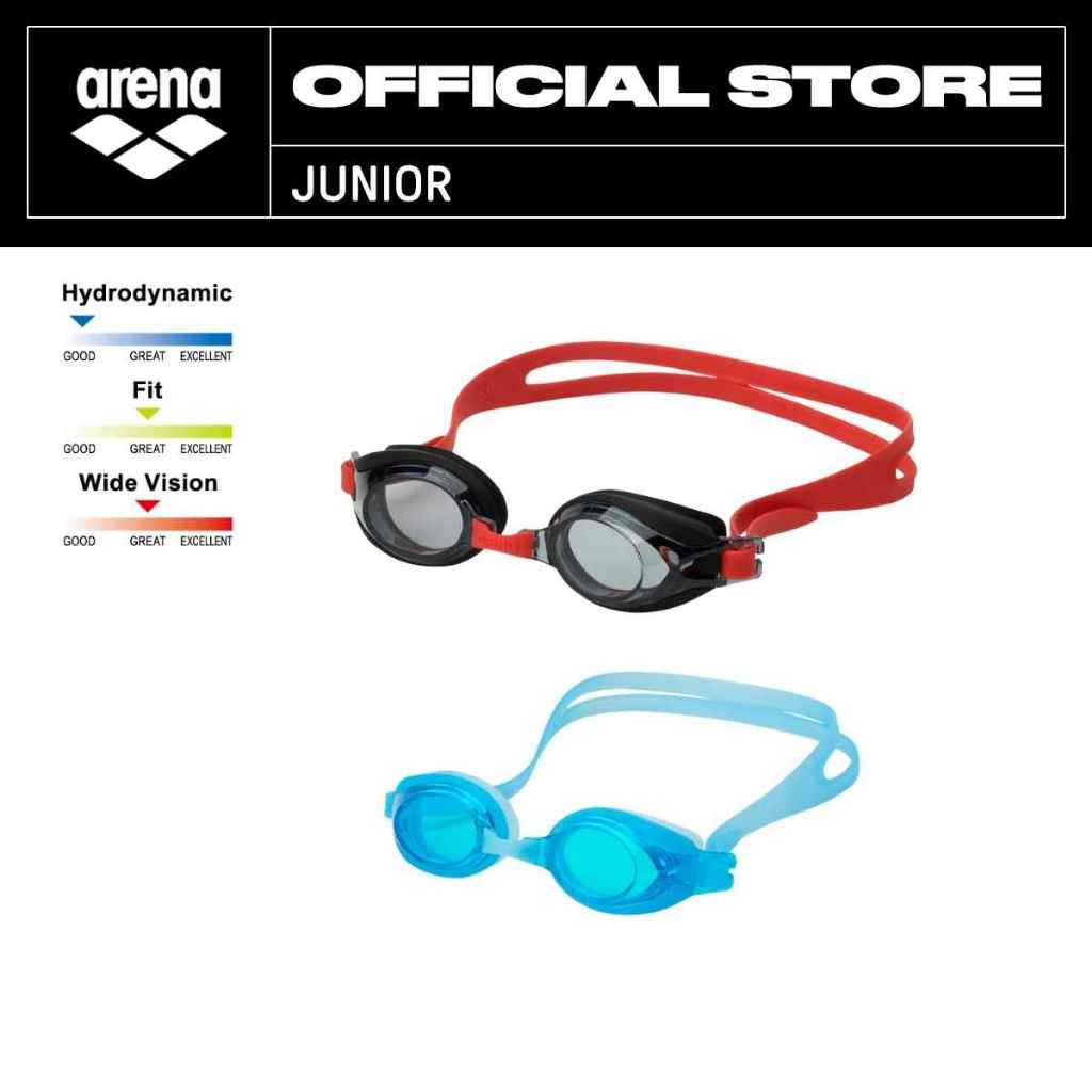 ARENA | Junior goggle - TOLENTY แว่นตาว่ายน้ำเด็ก แว่นว่ายน้ำสำหรับเด็กวัย 6–12 ปี ใช้แข่งขันได้ | AASVJ71