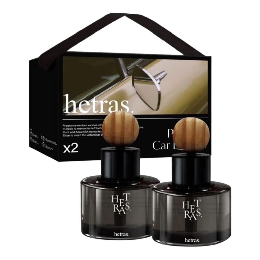 แท้💯พร้อมส่ง⚡️Hetras Premium Car Diffuser กลิ่น Black Cherry น้ำหอมปรับอากาศในรถยนต์ระดับพรีเมียมจากเกาหลีมี2ชิ้น/1กล่อง