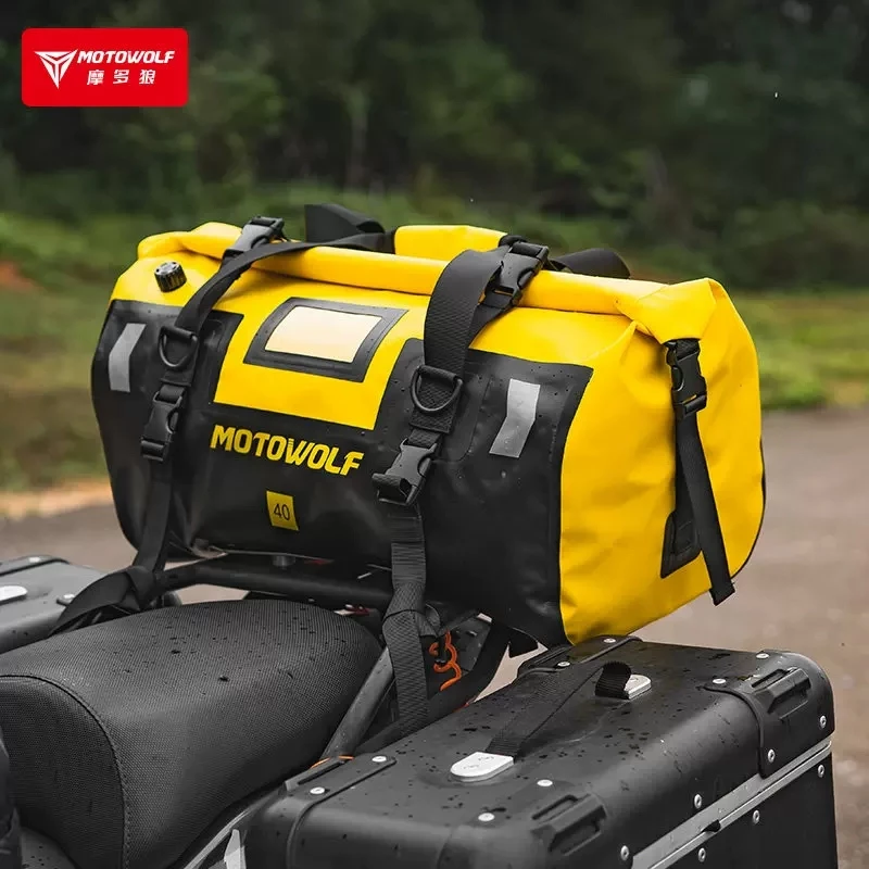 MOTOWOLF กระเป๋ากันน้ำมัดท้ายมอเตอร์ไซค์ 40L/66L thumbnail 8