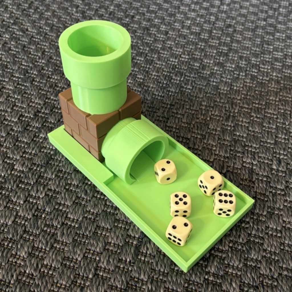 ​🍄 Super Mario Dice Tower หอคอยทอยเต๋า ท่อเขียวมาริโอ้ [วัสดุ PETG พรีเมียม] งาน 3D Print สำหรับบอร์ดเกม
