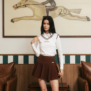 Caramel on Fairway Skirt -กระโปรงพลีสสำหรับตีกอล์ฟ