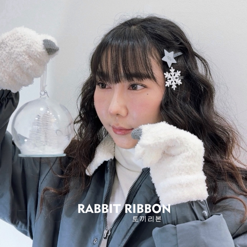 กิ๊บดาว กิ๊บหิมะ กิ๊บของขวัญ RABBIT RIBBON 1 WINTER HAIRPIN SET