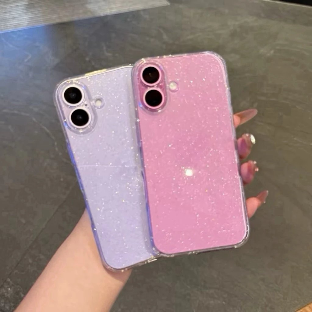 เคสใสกากเพชร สำหรับ 17 pro max for iPhone 16 16Pro 16Promax 16plus ไอโฟน 16 Pro max for iPhone16 For iphone17