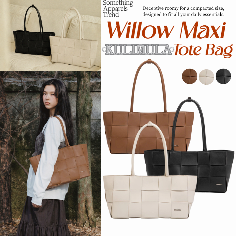 [ซีรีส์ใหม่]🌟Somethingapparels trend -KULIMULA Willow Maxi Tote Bag กระเป๋าสาน สะพายข้าง กระเป๋าถือ Woven Tote Shoulder