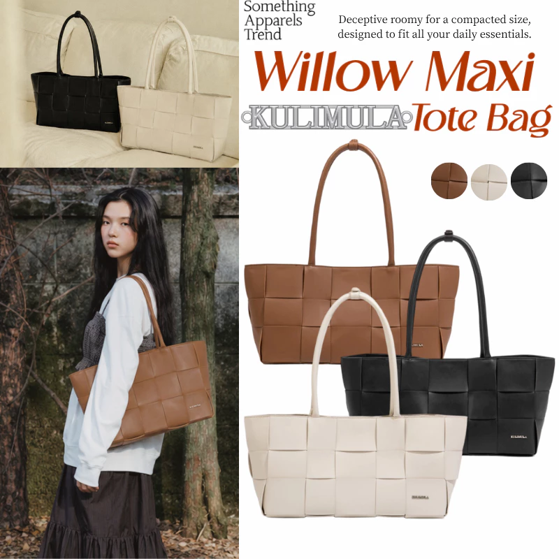 [ซีรีส์ใหม่]🌟Somethingapparels trend -KULIMULA Willow Maxi Tote Bag กระเป๋าสาน สะพายข้าง กระเป๋าถือ Woven Tote Shoulder