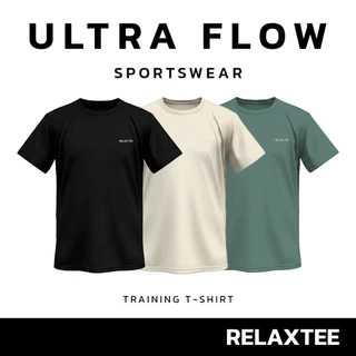 RelaxTee 2607 เสื้อกีฬา Ultra Flow ผ้าผ่อนคลาย ยืดหยุ่น ระบายอากาศ แห้งเร็ว แบบยูนิเซ็กส์ ขนาด S–3XL
