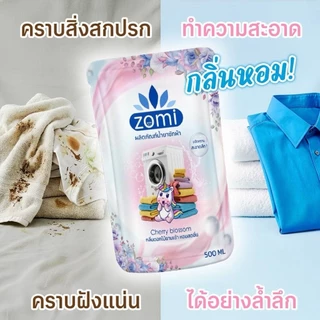 น้ำยาซักผ้า ผลิตภัณฑ์ซักผ้า ZOMI กลิ่นดอกไม้ ขนาด 500 มล.