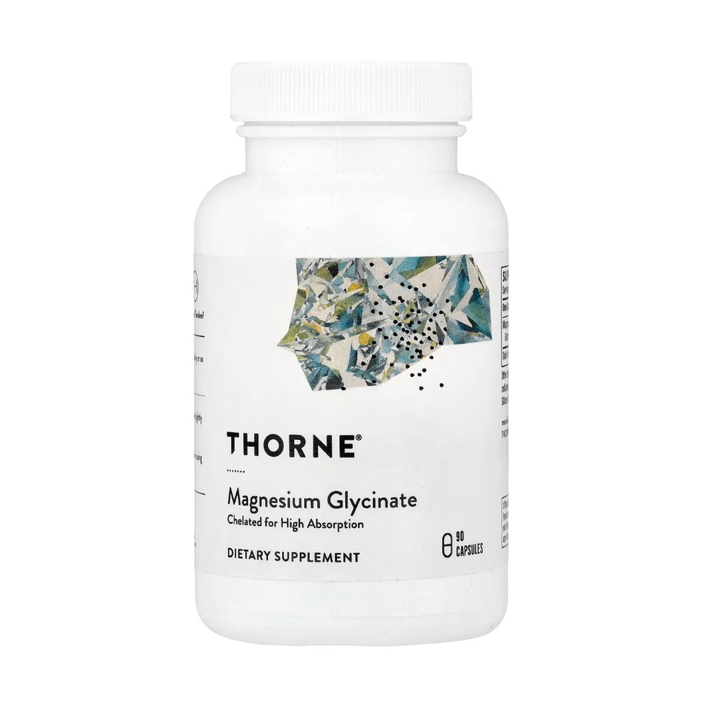 Thorne Magnesium Glycinate, 90 Capsules (120 mg per Capsule) แมกนีเซียมไกลซิเนต บรรจุ 90 เม็ด