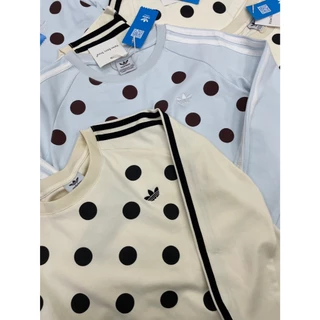 🍊 VL 5300 เสื้อแขนยาวแต่งแถบ polka dot งานยอดฮิต ผ้าดี