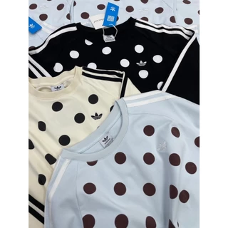 🍊 VL 5300 เสื้อแขนยาวแต่งแถบ polka dot งานยอดฮิต ผ้าดี